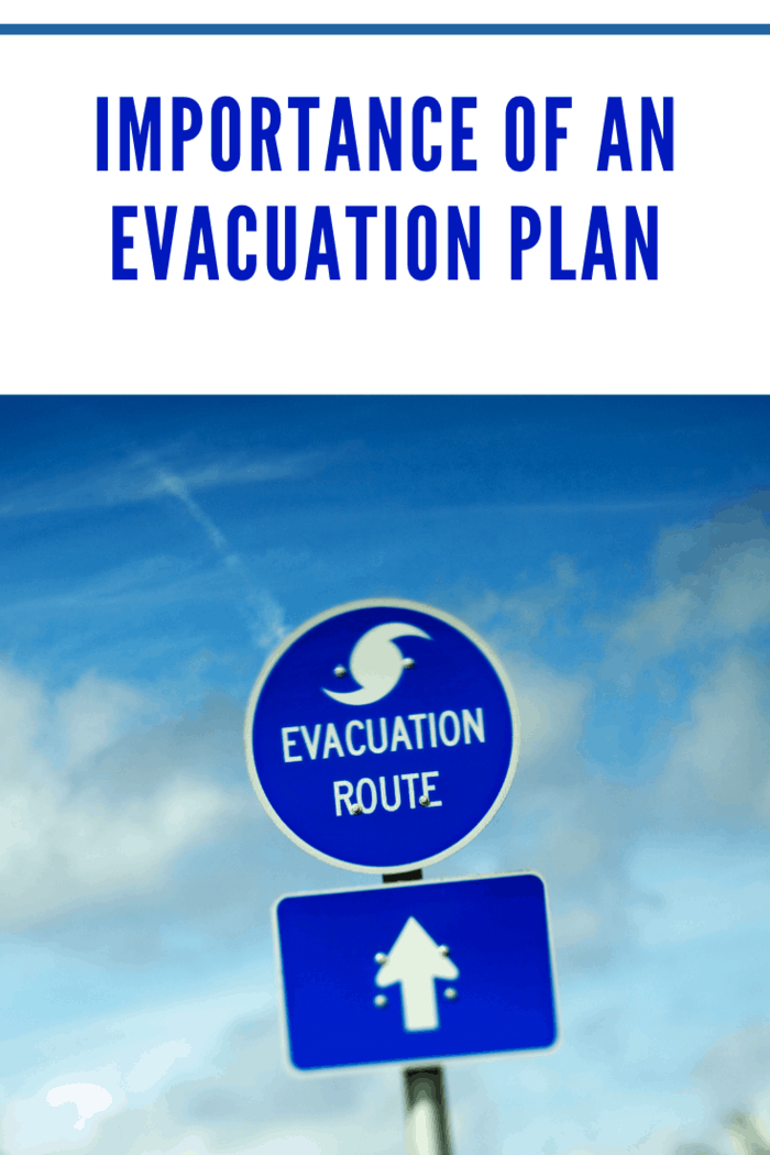 Highway sign for evacuation route