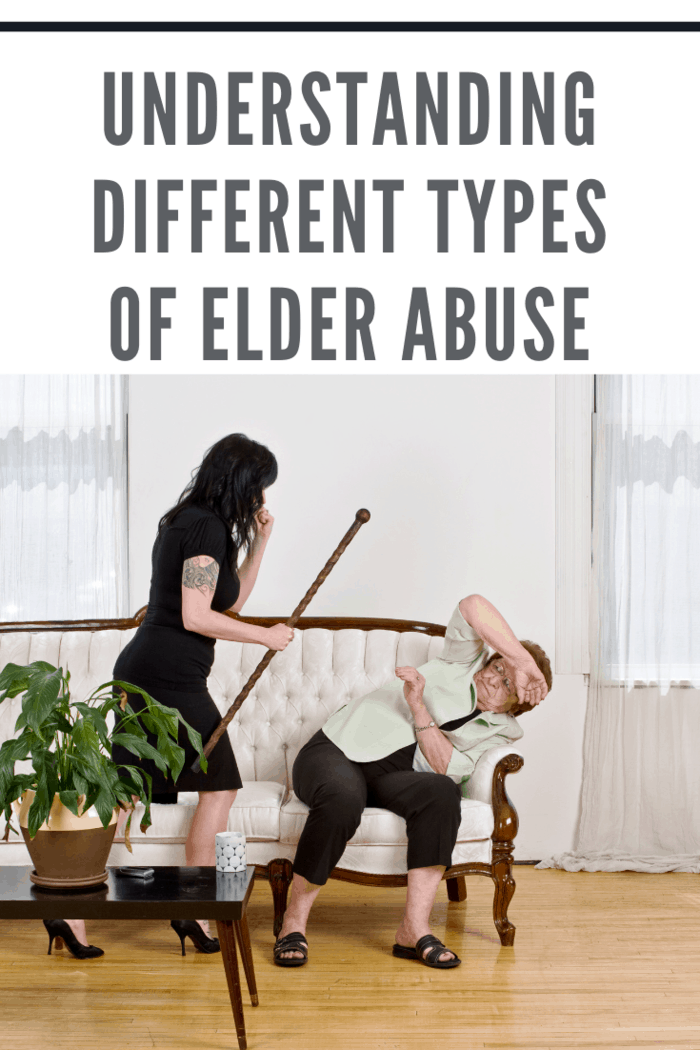 "daughter threatening her mother, concept of elder abuse / domestic violence"