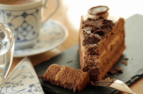 slice of rich chocolate cake that everyone loves
