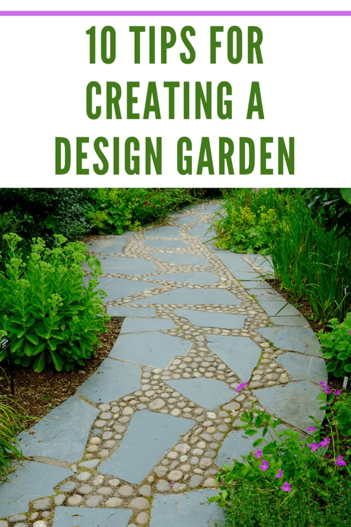 A beautifully designed garden featuring well-planned pathways, lush greenery, and functional outdoor spaces