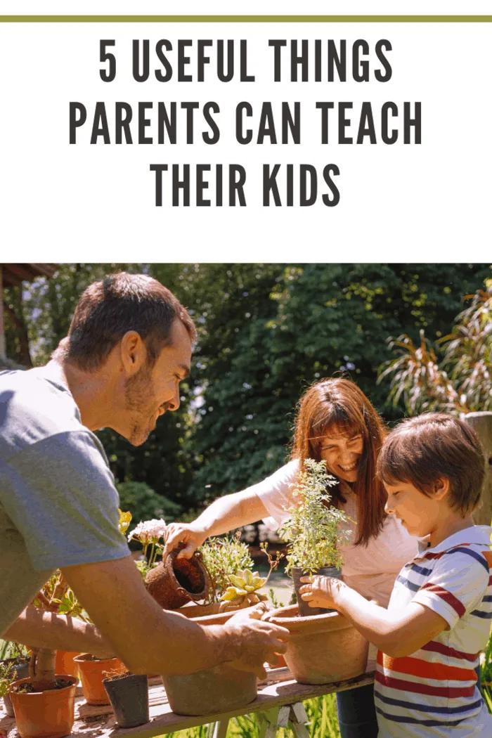 parents teach their child