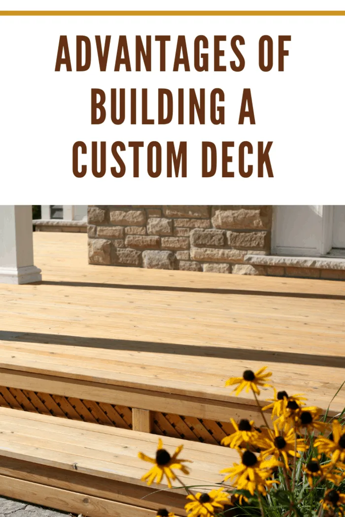 custom deck with yellow flowers