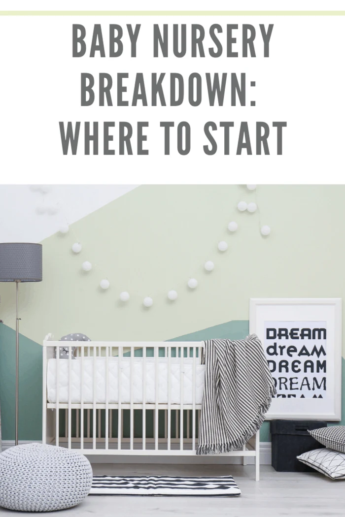 Beautiful interior of baby room with crib after using Baby Nursery Breakdown: where to start tips