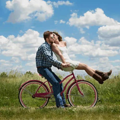 Couple Cycling in the Field