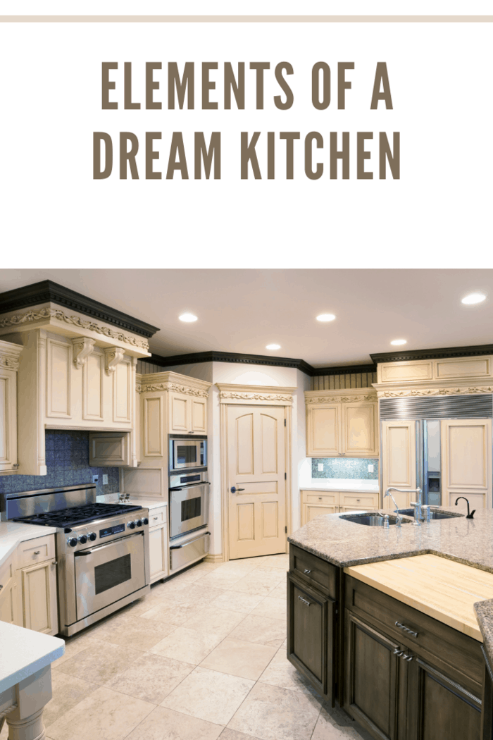 "Dream Kitchen With Granite Island, Ornate Carved Woodwork"