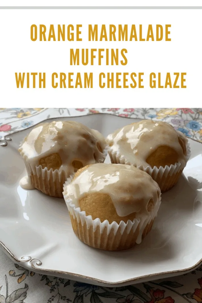 Orange Marmalade Muffins with Cream Cheese Glaze