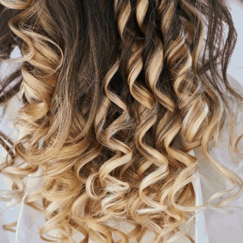 barrel curls with clip in hair extensions (1)