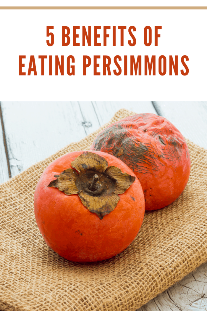 Persimmons on burlap