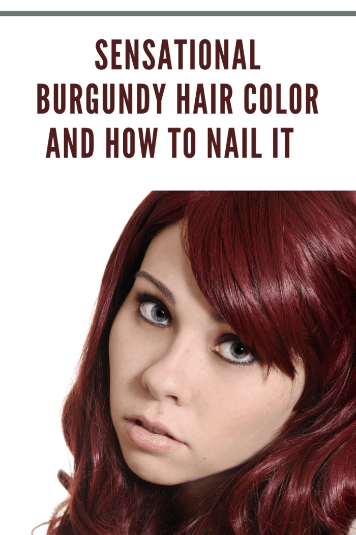 teen girl with burgundy hair