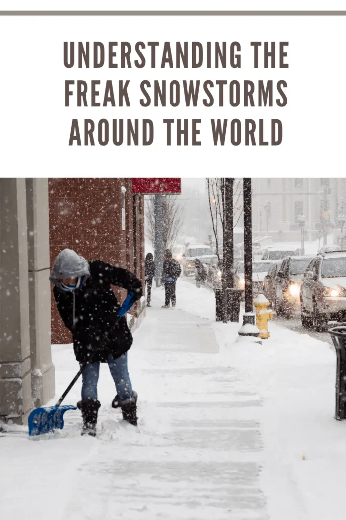 freak snow storm Climate change is impacting regions unaccustomed to snow with freak snowstorms around the globe.