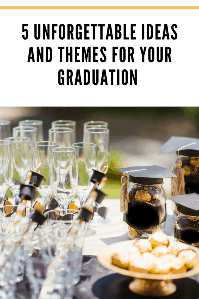 decoration of a party table for graduation