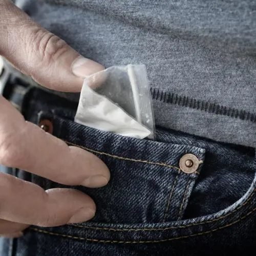 teen drugs hidden in jeans pocket
