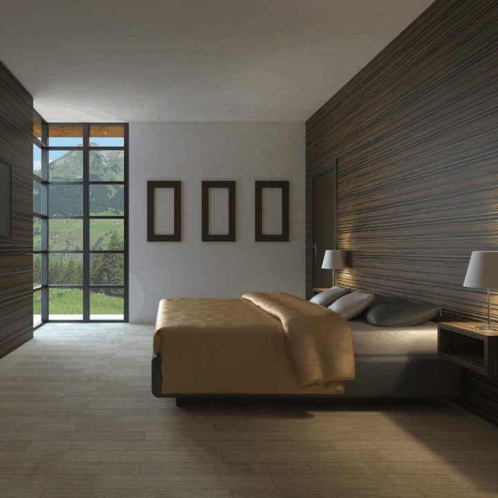 Bridal Suite. Bedroom. 3d interior rendering..