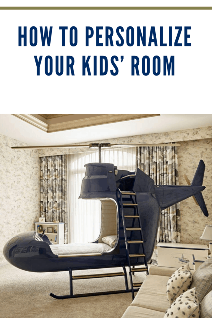 boy's helicopter themed room 