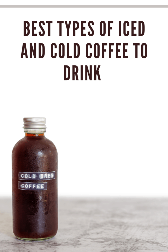 cold brew coffee in a glass bottle