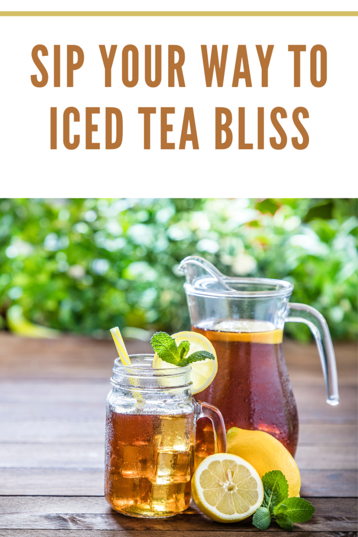 Lemon ice tea in pitcher