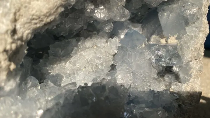 close up of celestite