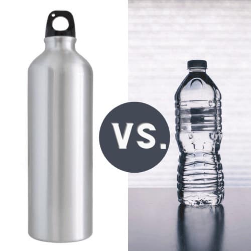 aluminum vs. plastic bottles
