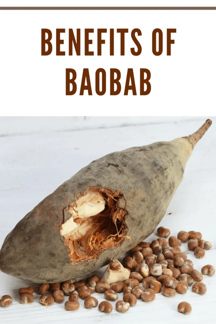 Baobab fruit, pulp and seeds