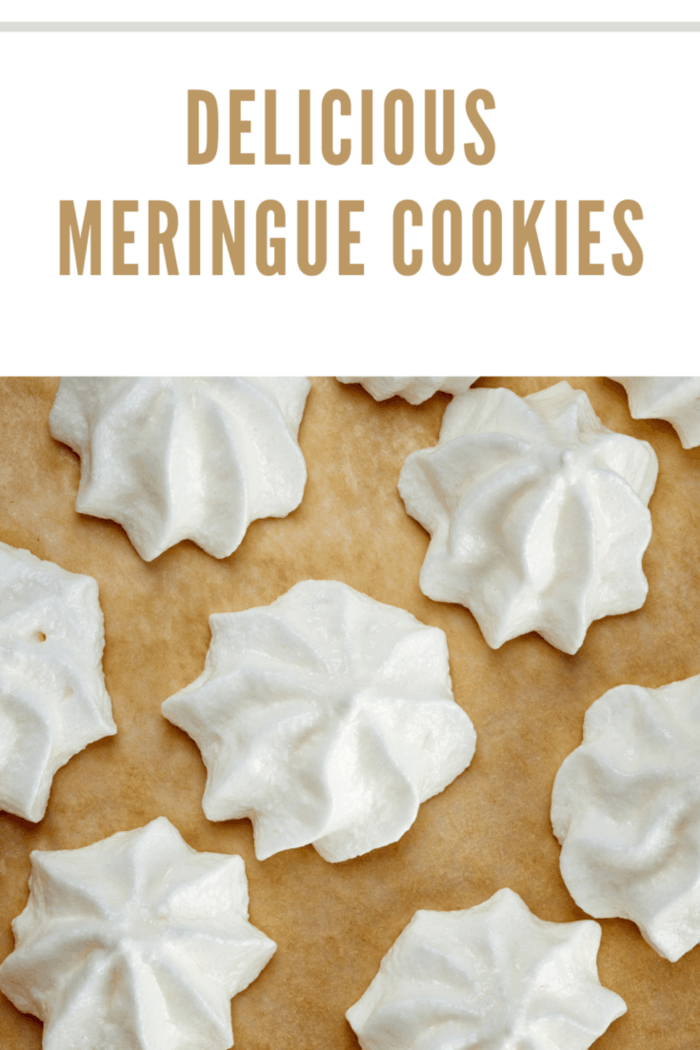 meringue cookies on a baking paper