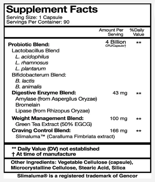 bio-x4 ingredients label