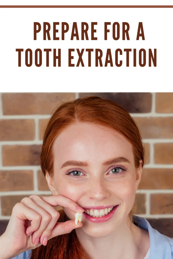 woman holding tooth after tooth extraction