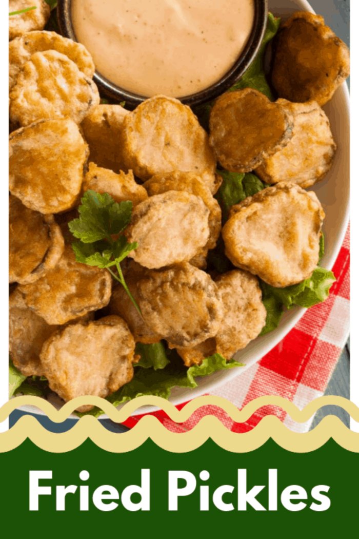fried pickles with dipping sauce