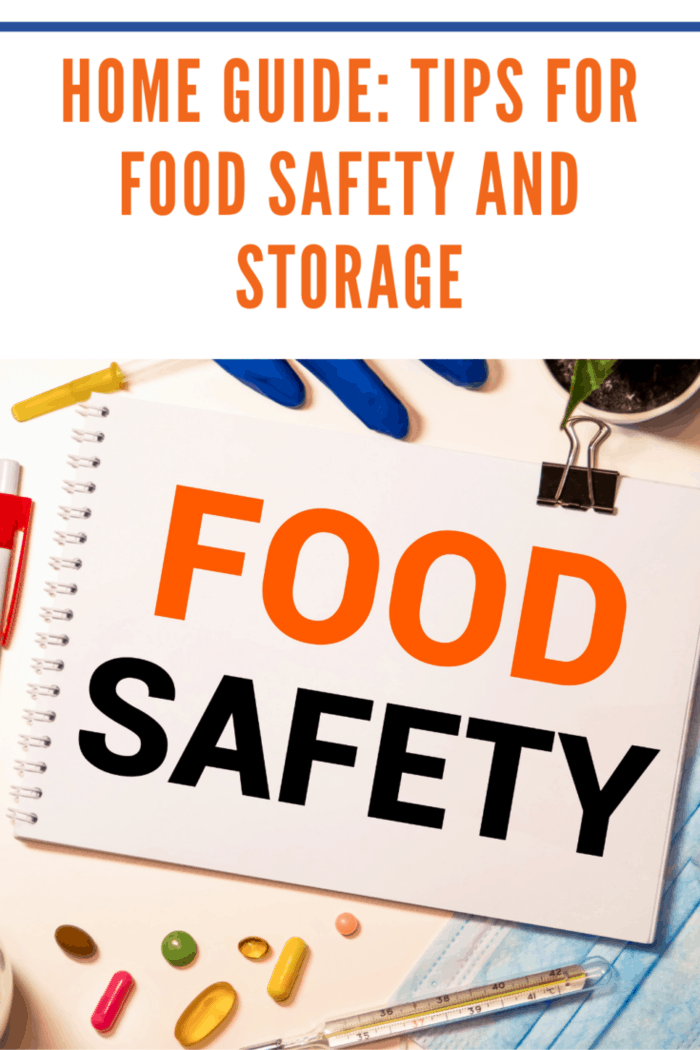 Hand writing Food safety with marker, concept background