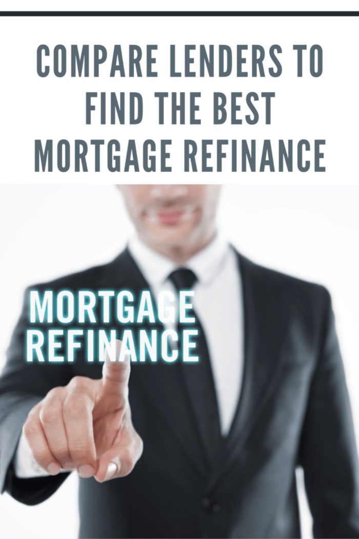 businessman touching a virtual screen quoting”Mortgage refinance”
