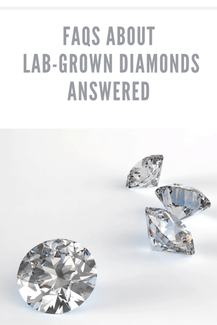 lab grown Diamonds isolated on white 3d model
