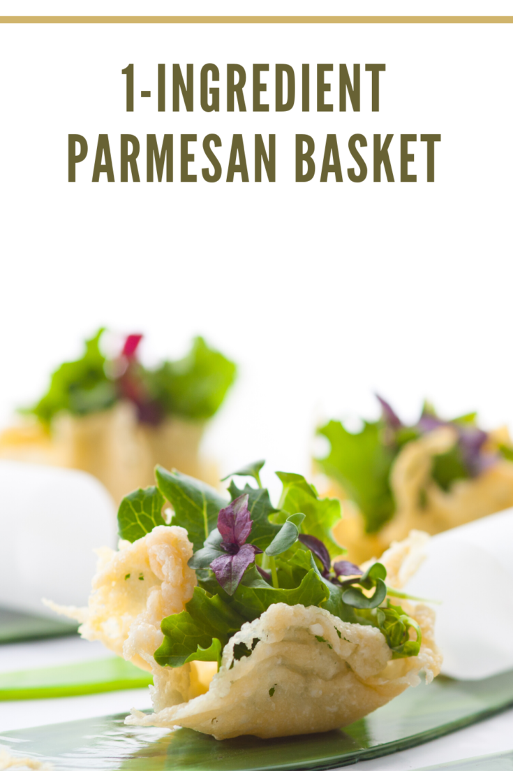 close up of parmesan basket