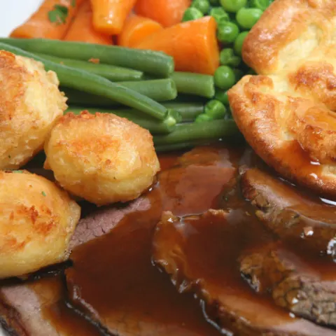 Maybe it was Sunday Dinner. Maybe it was what Grandma made. We all grew up eating roast beef, potatoes and gravy. 