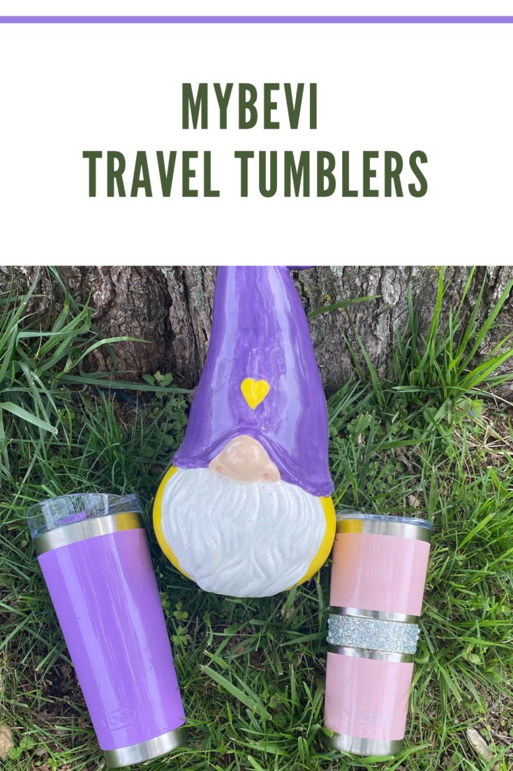 mybevi travel tumblers with ceramic gnome