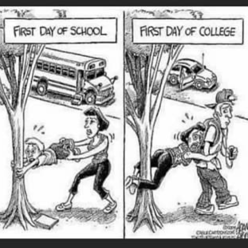 first day of college vs first day of school