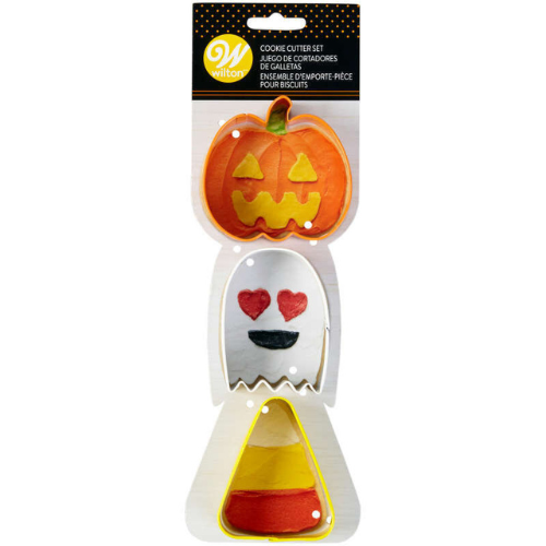 wilton pumpkin, ghost and candy corn cookie cutters