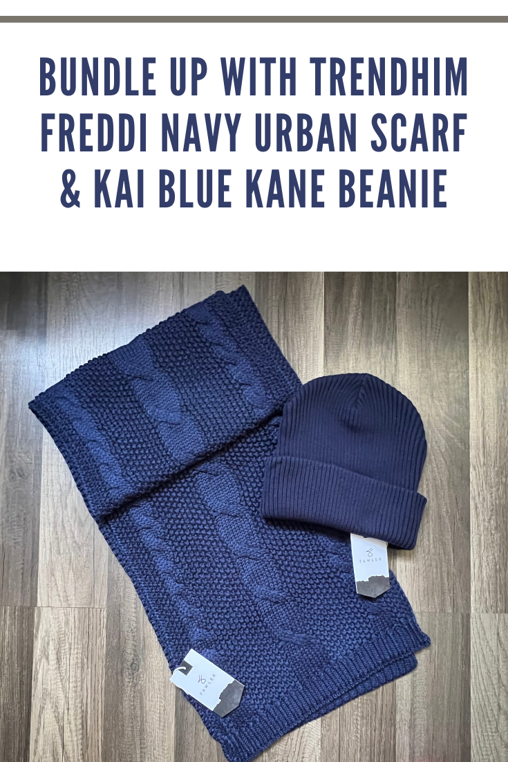 Trendhim freddi navy urban scarf with kai blue kane beanie