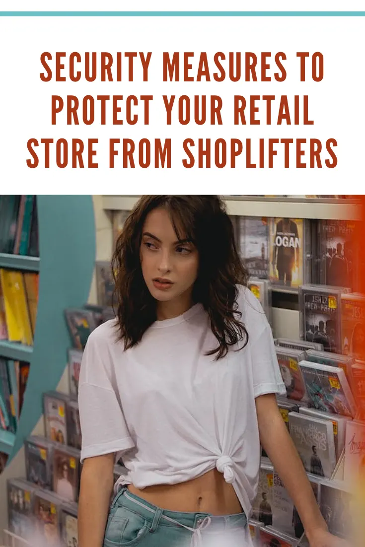 woman shoplifting cds