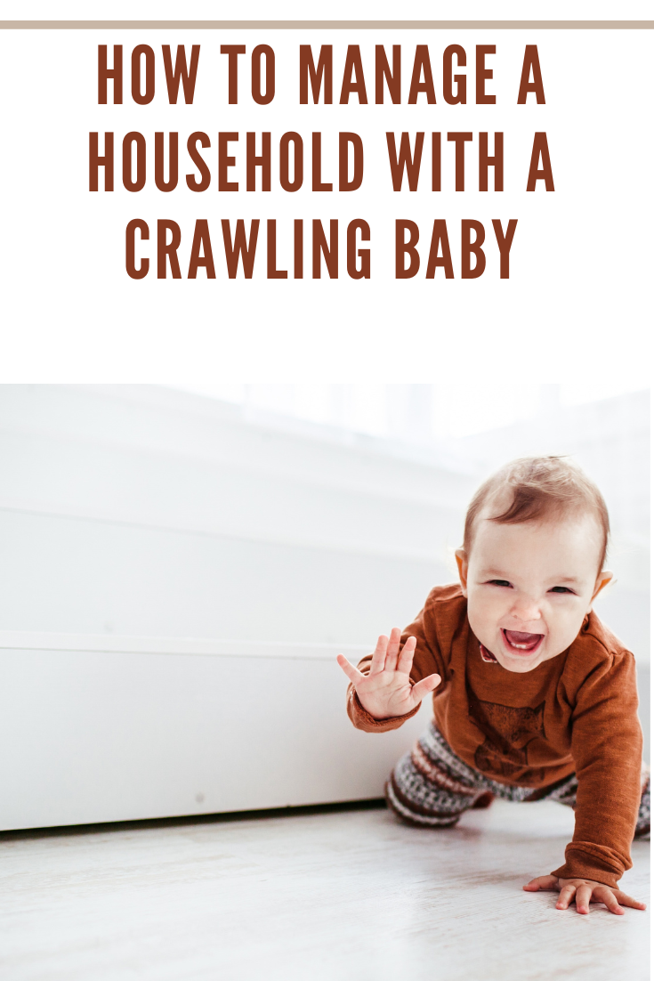 baby crawling and waving