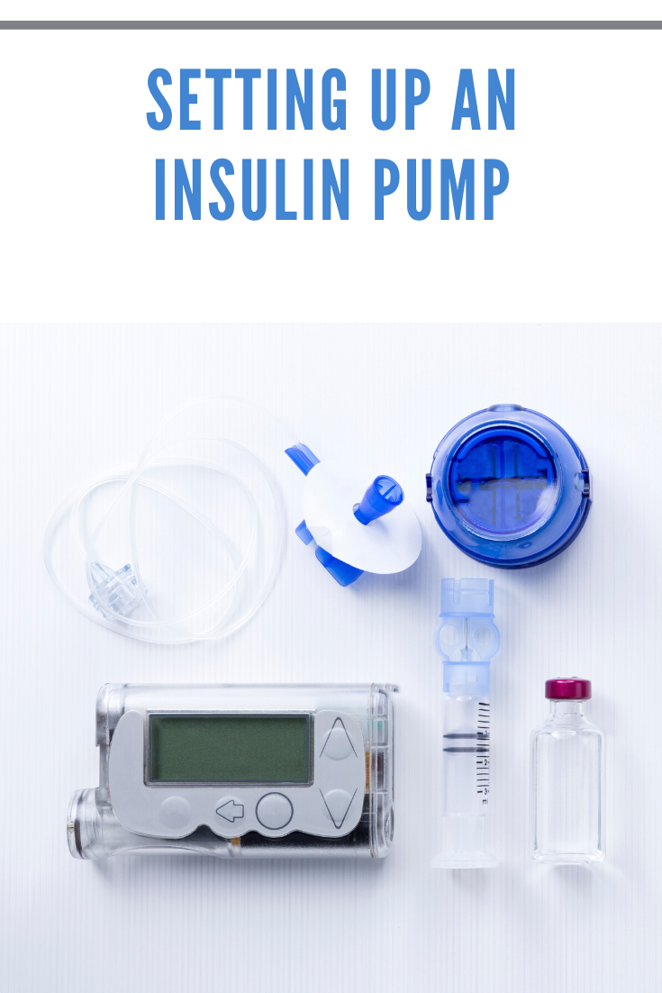 insulin pump on white background