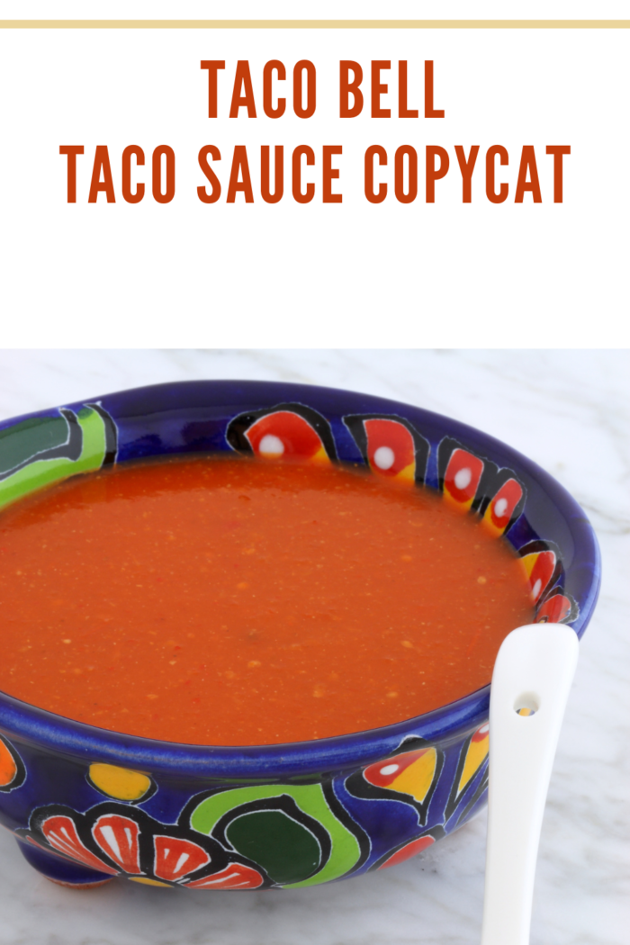 taco sauce in artisan bowl