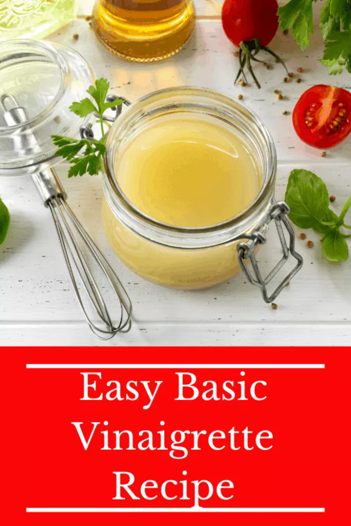 Basic Vinaigrette with whisk on counter