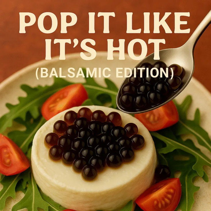 Balsamic Pearls with Agar Agar