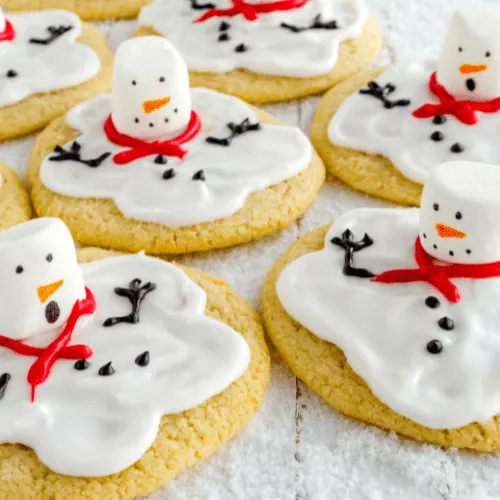 Melting-Snowmen-Decorated-Sugar-Cookies