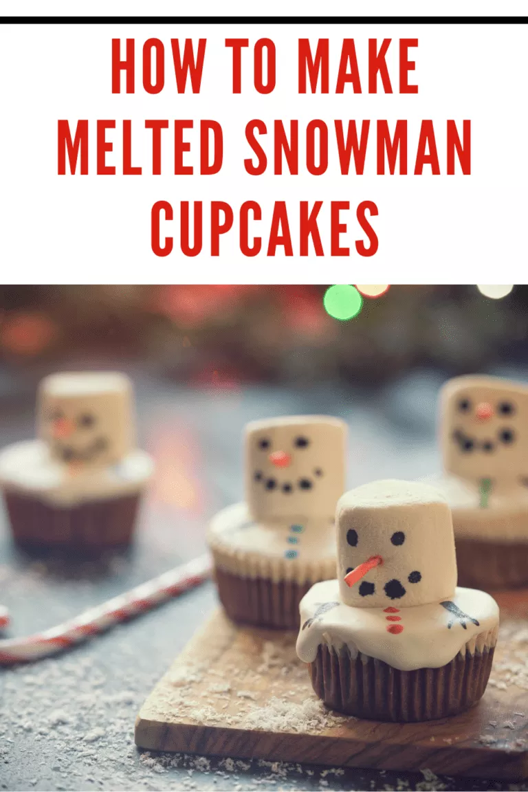 melting snowman cupcakes