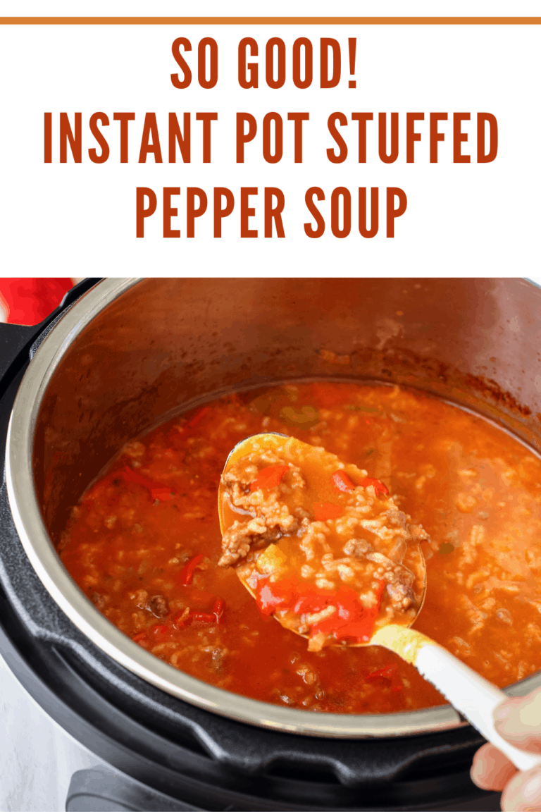so good spoon lifting soup from instant pot