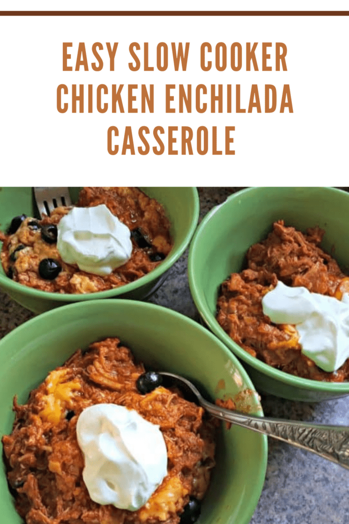 Easy slow cooker chicken enchiladas in bowls