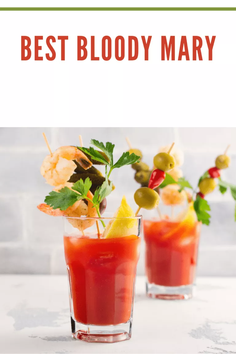 bloody mary cocktails with garnish