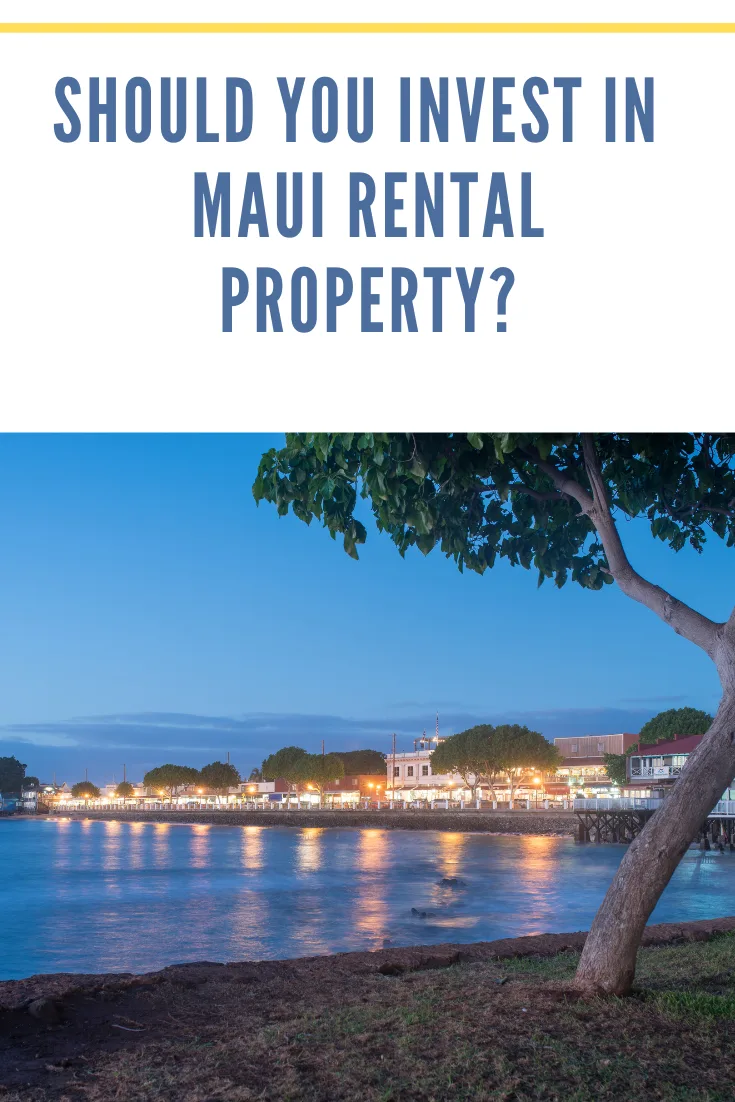 maui rental property at night