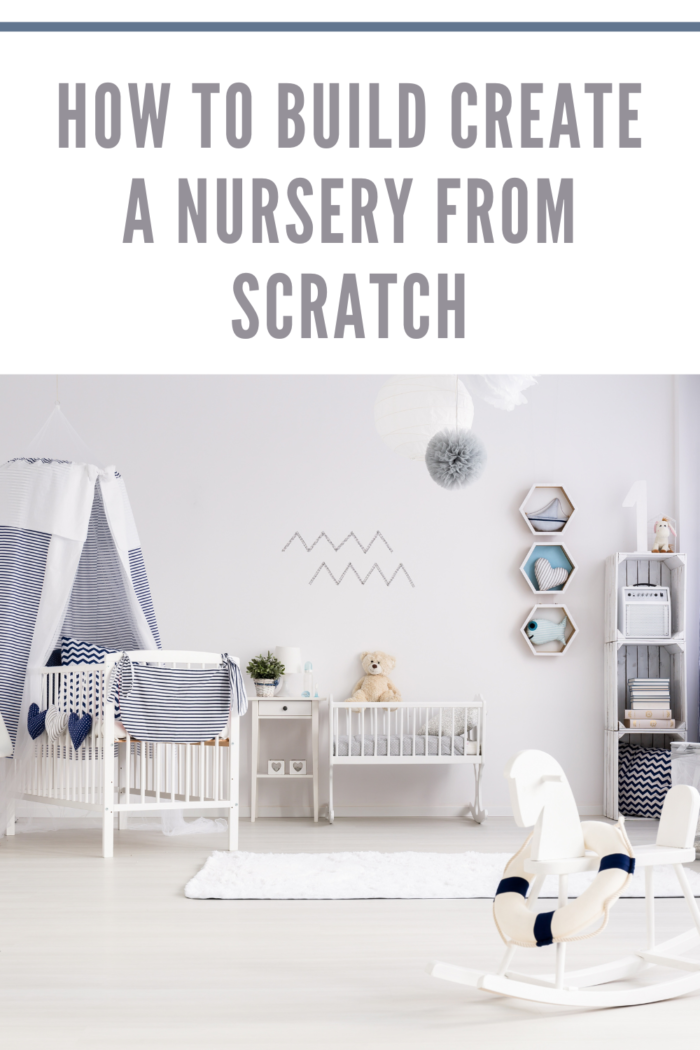 nursery with white furniture