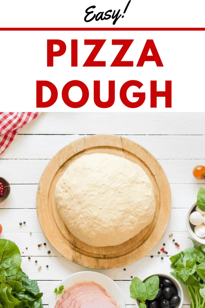 pizza dough on cutting board